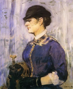 Young woman in a round hat Eduard Manet Oil Paintings